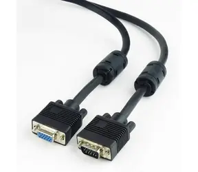 Gembird SVGA prodlužovací kabel 15m->15f / dvojité stínění s ferity / 1.8m / černý