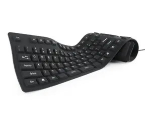 Gembird KB-109F-B černá / silikonová klávesnice / US rozložení kláves / USB