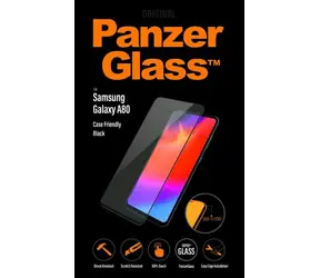PanzerGlass tvrzené sklo Case Friendly pro Samsung Galaxy A80 černá / doprodej