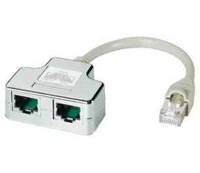 DATACOM "Y" adaptér STP CAT5E / PC / TEL+TEL