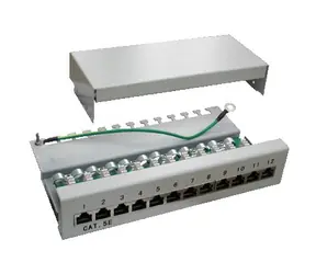 DATACOM Patch box STP 12 port / CAT5E DUAL GY / horní zářez / VL