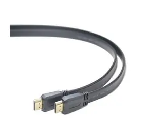 PremiumCord HDMI High Speed + Ethernet 1m / plochý kabel / zlacené konektory