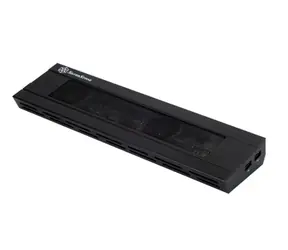 SILVERSTONE SST-NB02B / USB HUB / RJ-45 / audio porty / 5x USB 2.0 / černý