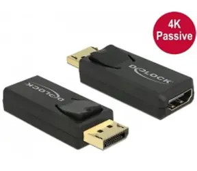 DeLock adaptér Displayport 1.2 samec > HDMI samice 4K pasivní / černý