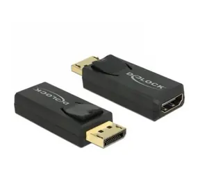 DeLock adaptér Displayport 1.2 samec > HDMI samice 4K aktivní / černý