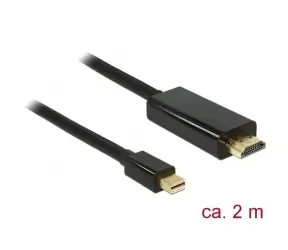 DeLock kabel mini Displayport 1.2 samec k High Speed HDMI A samec 4K 2 m