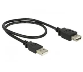 Delock kabel USB 2.0 typ A samec > USB 2.0 typ A samice / prodlužovací / 0.5 m