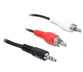 DeLock kabel Audio DC jack 3.5 mm samec > 2 x Cinch samec / 5 m