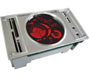 AeroCool CoolWatch / multifukční panel do 2x5.25" pozice / stříbrná