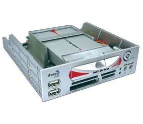 AeroCool Infinity stříbrná / multifukční panel s  2.5" HDD šuplíkem do 5.25" pozice