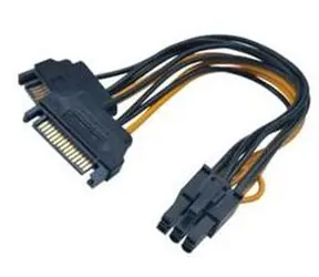 AKASA AK-CBPW13-15 / redukce napájení / 2x SATA na 6pin PCIe / 15cm