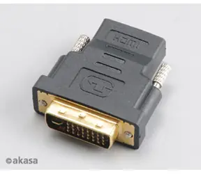 AKASA AK-CBHD03-BK / redukce / DVI Samec na HDMI Samice / pozlacené kontakty