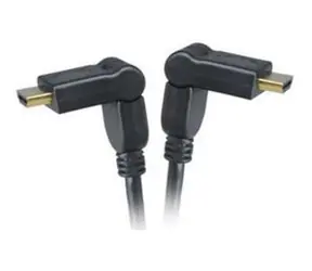 AKASA AK-CBHD11-20BK / HDMI propojovací kabel / pozlacené konektory / otočné hlavice / 2m