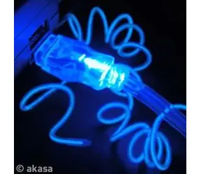 AKASA AK-USB-15-BL-NSBL / svítící USB kabel / 150cm