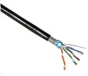 LYNX FTP kabel Cat5E / venkovní PE / dvojitý plášť PE+PVC / 305m / černý