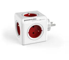 PowerCube Original červená / 5 zásuvek