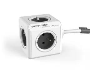 PowerCube Extended šedá / Prodlužovací přívod 230V / 1.5m / 5 zásuvek
