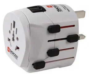 SKROSS cestovní adaptér  World Pro+ / 10A max. / uzemněný / vč. adaptéru pro ostatní vidlice / univerzální pro celý svět