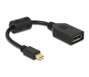 DeLock adaptér mini Displayport samec > Displayport samice / černý
