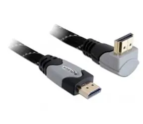DeLock Kabel High Speed HDMI with Ethernet – HDMI A samec > HDMI A samec / pravoúhlý / 2 m