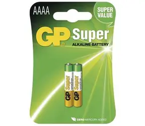 GP alkalické baterie AAAA / 1,5V / (LR8D425) / 2 pack blistr
