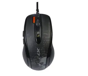 A4tech F5 / herní myš / V-Track / 3000DPI / paměť 160kB / 7 tlačítek / USB / černá