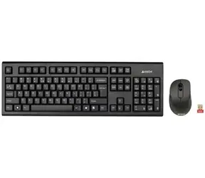A4tech G7100N / set bezdrátová klávesnice + optická myš / V-Track / US / USB / černá