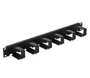 Triton 19" vyvazovací panel 1U / 6x háček / 70x27mm / černá