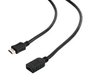 C-TECH Kabel HDMI-HDMI 1.4 M-F / stíněný / zlacené kontakty / 4.5m / prodlužovací černý