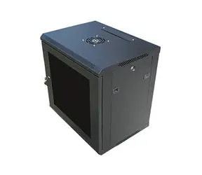 DATACOM 19" rozvaděč nástěnný 9U/450mm / černý / skleněné dveře