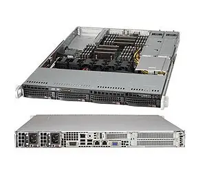 SUPERMICRO 1U server (SYS-6018R-WTR) / 2x LGA2011-3 / iC612 / 16x DDR4 ECC R / 4x SATA3 HS (3.5") / 2x1GbE / 2x700W