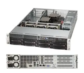 SUPERMICRO 2U server (SYS-6028R-WTR) / 2x LGA2011-3 / iC612 / 16x DDR4 ECC R / 8x SATA3 HS (3.5") / 2x1GbE / 2x740W