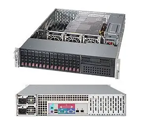 SUPERMICRO 2U server (SYS-2028R-C1R4+) / 2x LGA 2011-3 / iC612 / 24x DDR4 ECC R / 8x SAS3+8x SATA3 HS (2.5") / 2x 920W