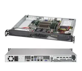 SUPERMICRO mini1U server (SYS-5019S-ML) / 1x LGA1151 / iC236 / 4x DDR4 ECC / 2x 3.5" Fix SATA / 350W / IPMI
