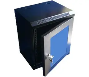 DATACOM 10" rack jednodílný 12U 280 černé / skleněné dveře
