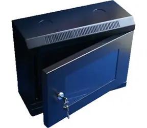 DATACOM 10" rack jednodílný 6U 280 černé / skleněné dveře