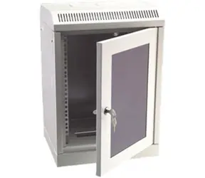DATACOM 10" rack jednodílný 6U 280 šedé / skleněné dveře