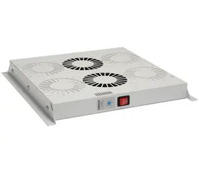 Solarix Ventilační jednotka univerzální 2 ventilátorů s termostatem RAL7035 / do stropu i do dna VJ-R2