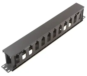 MicroConnect plastový držák pro správu kabeláže 19" pro 1U rack černá