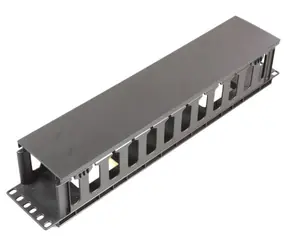 MicroConnect plastový držák pro správu kabeláže 19" pro 2U rack černá
