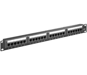 MicroConnect Patch panel CAT6 24 portů pro 1U rack 19" černá