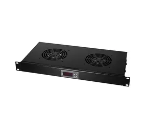 LogiLink FAU02FB černá / Dvojitý ventilátor pro datové skříně / 1600 RPM / 49.8 CFM