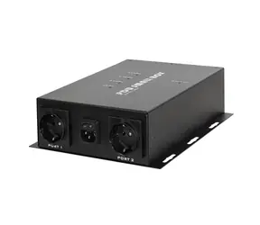LogiLink PDU4S01 černá / Jednotka pro distribuci proudu / 4x zásvka Typ F / RJ45