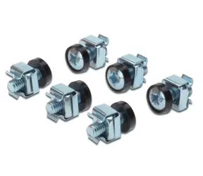 PremiumCord ZZ-SCREW02 Sada montážní do racku - 50x šroub M6 + 50x plovoucí matice + 50x plastová podložka