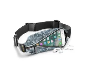 Cellularline WAISTBAND SUMMER EDITION Sportovní pouzdro design Camou / s kapsou na příslušenství