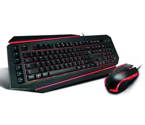 Crono CM637 set černo-červená / Set herní klávesnice + myš / USB / CZ + SK layout 