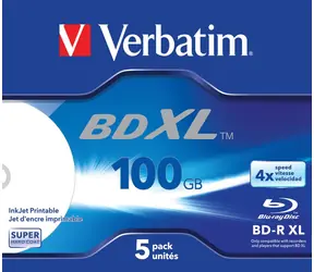 Verbatim BD-R XL 100GB 5ks / Hard Coat / 4x / pro archivaci dat / jewel box 