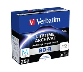 Verbatim Blu-ray BD-R M-Disc 25GB 5ks / 4x / Printable / jewel box