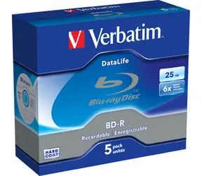 Verbatim BD-R 25GB 5ks / Datalife / 6x / jewel