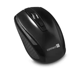 CONNECT IT CI-1223 černá / Bezdrátová optická myš / 1600DPI / 4 tlačítka / 2.4GHz / 2xAAA